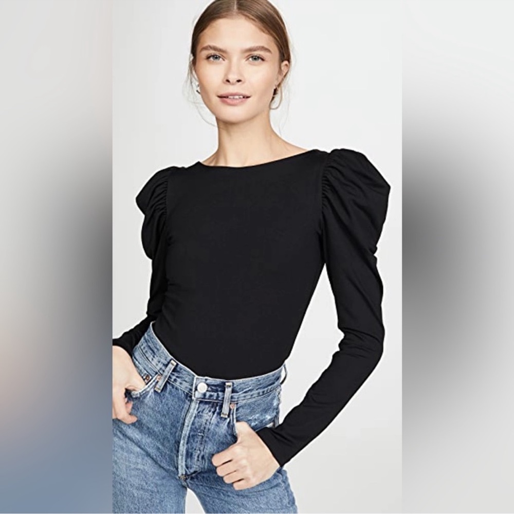 SUSANA MONACO Puff Sleeve Long Sleeve Top